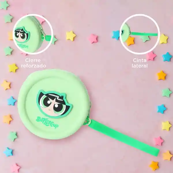 Monedero Redondo Serie Las Chicas Súper Poderosas Verde Miniso