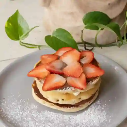 Pancakes de Nutella y Fresas