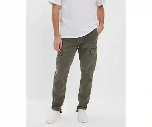 Pantalón Hombre Verde Aceituna Talla 34 x 32 American Eagle