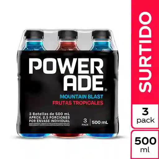 Bebida Hidratante Powerade Surtido 500ML x 3 Unds