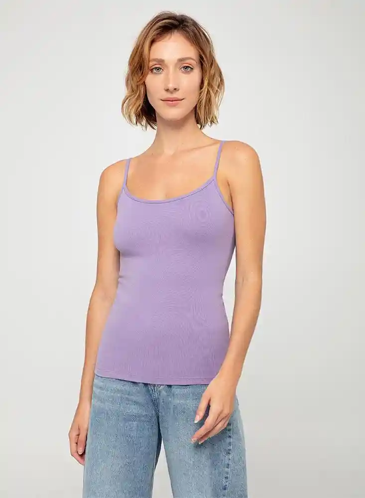 Gef Camiseta Manga Sisa Mujer Morado Claro Talla S