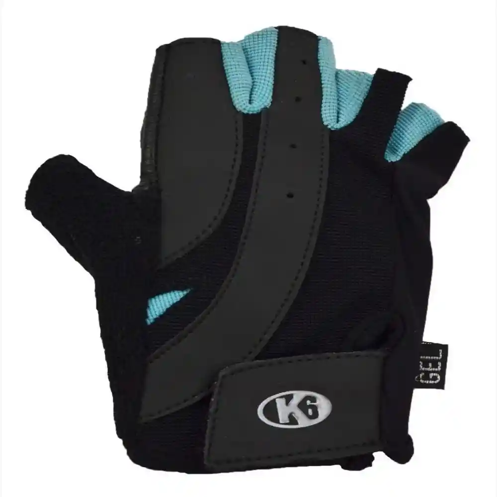 K6 Guantes Para Gimnasio De Cuero Fitness Energetic Azul Talla L