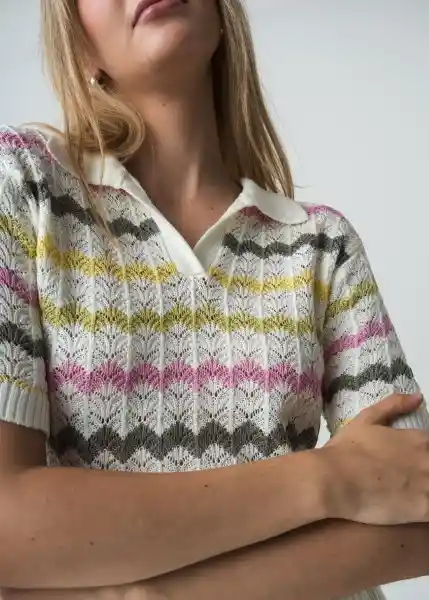 Saco Tejido Mujer Crudo Marfil Claro Talla S 482G094 Naf Naf