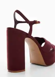 Sandalias Cru Vino Talla 42 Mujer Mango