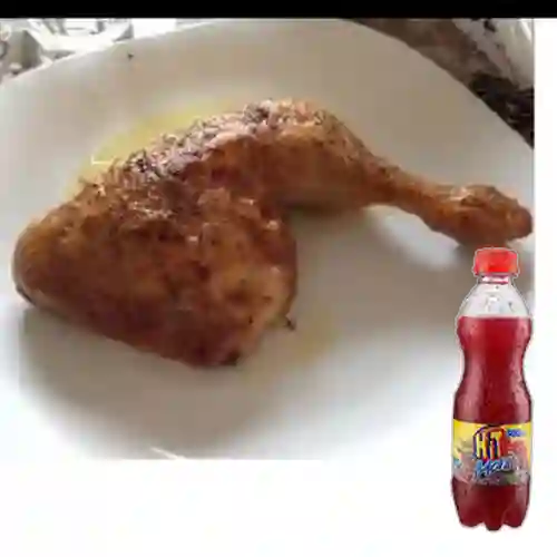 Combo Cuarto de Pollo Asado a la Brasa +Hit Mora 500ml