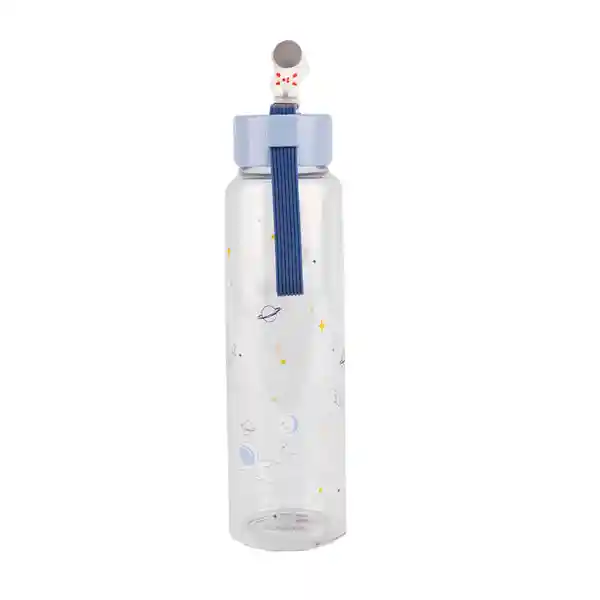 Miniso Botella de Vidrio Portátil Star Series Azul 380 mL