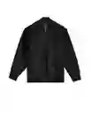 Chaqueta Suede Bomber Negro Sombrio Ultraoscuro T.L Chevignon
