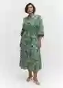 Vestido Apple5 Verde Talla XL Mujer Mango