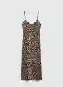 Vestido Leo Camel Talla M Mujer Mango