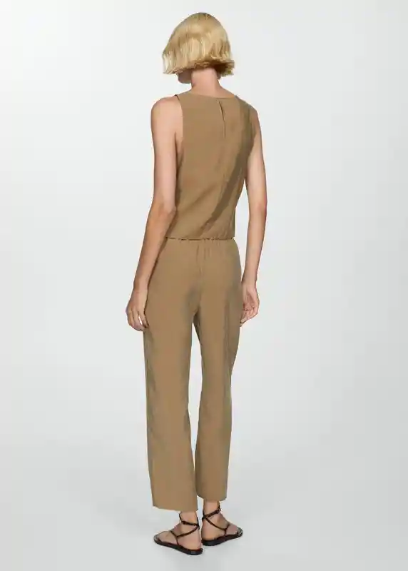 Pantalón Tenzo-w Camel Talla Xl Mujer Mango