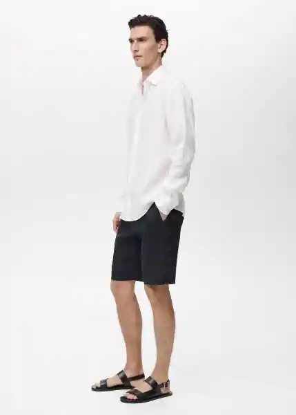 Bermuda Carp Negro Talla 42 Hombre Mango