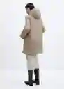 Abrigo Parka Persa Gris Claro Vigoré Talla XS Mujer Mango