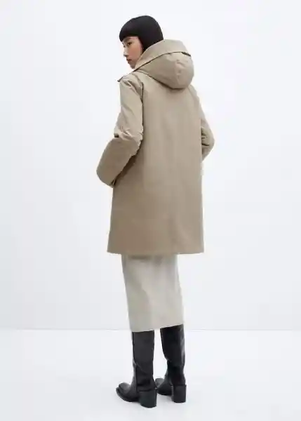 Abrigo Parka Persa Gris Claro Vigoré Talla XS Mujer Mango
