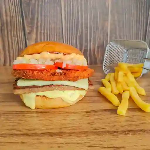 Combo hamburguesa mixta sencilla