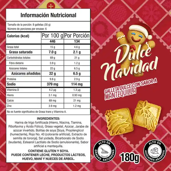 Gamesa Galleta Mantequilla Dulce Navidad 180 g