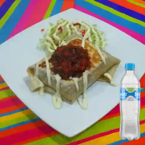 Combo Chimichanga Mixta + Agua Brisa Sin Gas 600 ml