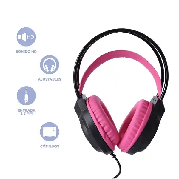 Audífonos Gaming de Diadema Morados GH220 Miniso