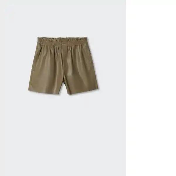 Shorts Pomme-L Khaki Talla L Mujer Mango