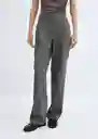 Pantalón Cesi Gris Talla 54 Mujer Mango