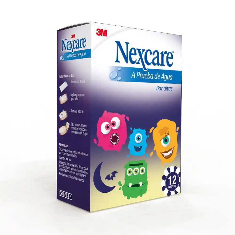 Nexcare Curas Para Niños Diseño Monster