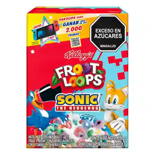 Froot Loops Cereal Mezcla Trigo Maíz Avena Frutas