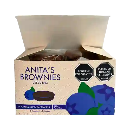 Caja con 6 Mini Brownies con Arándanos