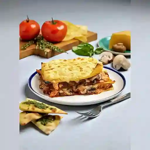 Lasagna Pollo y Maicitos Dulces