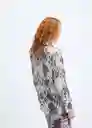 Camisa Prisma Malva Talla XS Mujer Mango