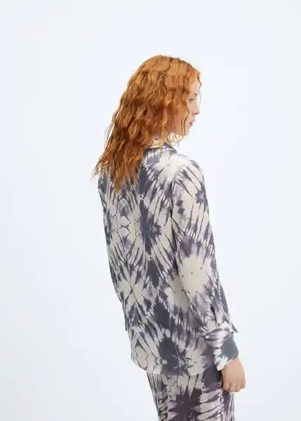 Camisa Prisma Malva Talla XS Mujer Mango