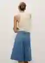 Bermuda Carlo Tejano Medio Talla 38 Mujer Mango