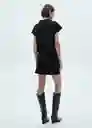 Falda Texas Negro Talla S Mujer Mango
