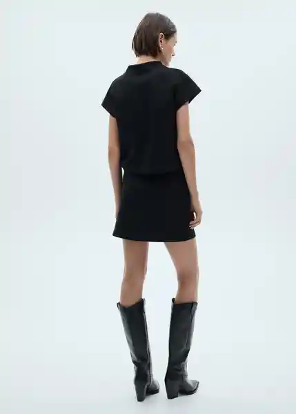 Falda Texas Negro Talla S Mujer Mango