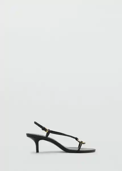 Sandalias Anilla Negro Talla 37 Mujer Mango