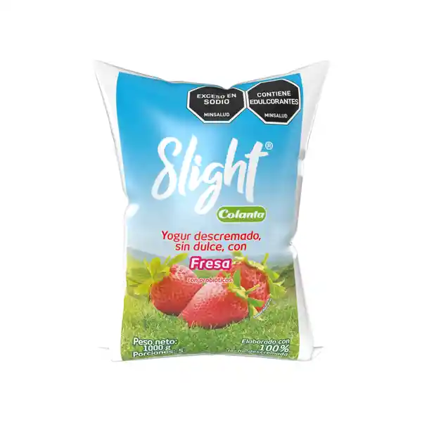 Colanta Yogur Slight Fresa Bolsa X 1000 G