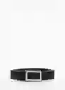Cinturón Plate Negro Talla 91 Hombre Mango