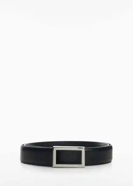 Cinturón Plate Negro Talla 91 Hombre Mango