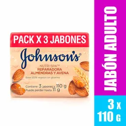 Jabón Johnson'S Avena Y Aceite De Almendras 3 Uds X 110 Gr