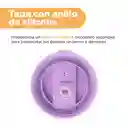Vaso Plástico Con Tapa Abatible de Letter Rosa 500 mL Miniso