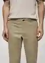 Pantalón Barna Khaki Talla 36 Hombre Mango