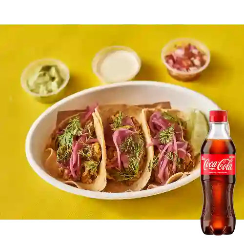 Combo Tacos de Cerdo Al Pastor +cocacola Orig 400ml