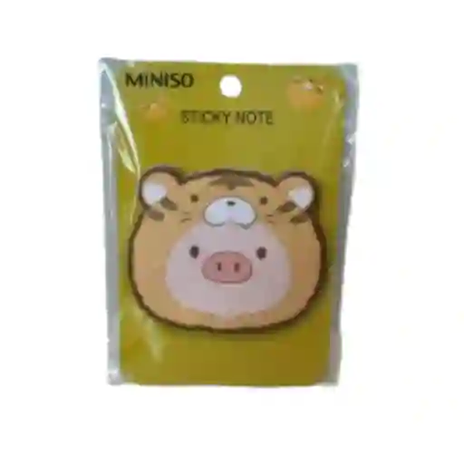 Nota Post it Cerdo Tigre Serie Mini Family Miniso