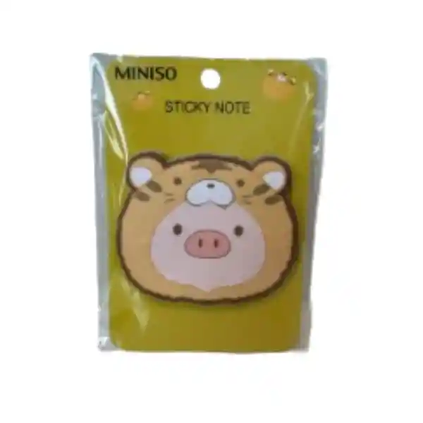 Nota Post it Cerdo Tigre Serie Mini Family Miniso