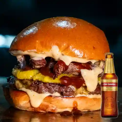 Combo Smoke Burguer + Club col. Dorada Bot. 330ml