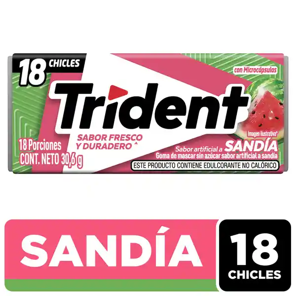 Trident Chicle Sin Azúcar Sandía 30.6 g