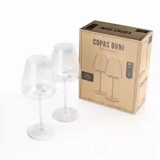 Ambiente Gourmet Set Copa Ovni en Cristal Capacidad 500 mL