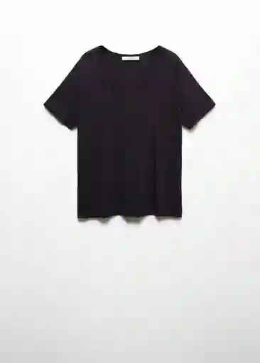 Camiseta Vispi Negro Talla S Mujer Mango