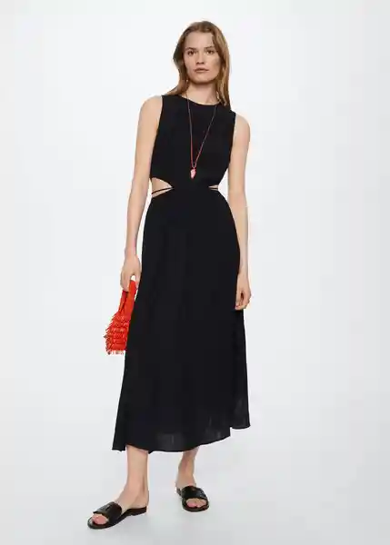 Vestido Willow Negro Talla L Mujer Mango