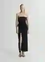 Vestido Sage Negro Talla M Mujer Mango