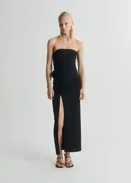Vestido Sage Negro Talla M Mujer Mango