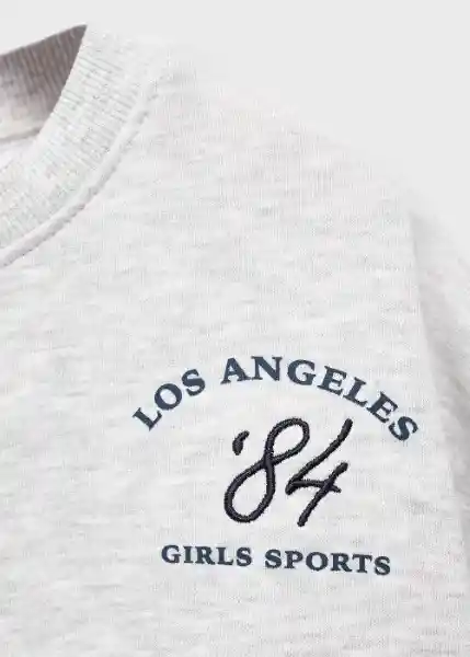 Buzo Sudadera Sports Gris Claro Vigoré Talla 14 Niñas Mango